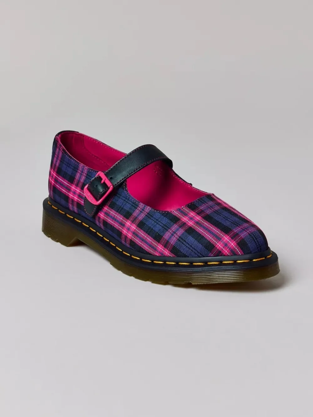 Dr. Martens pink plaid